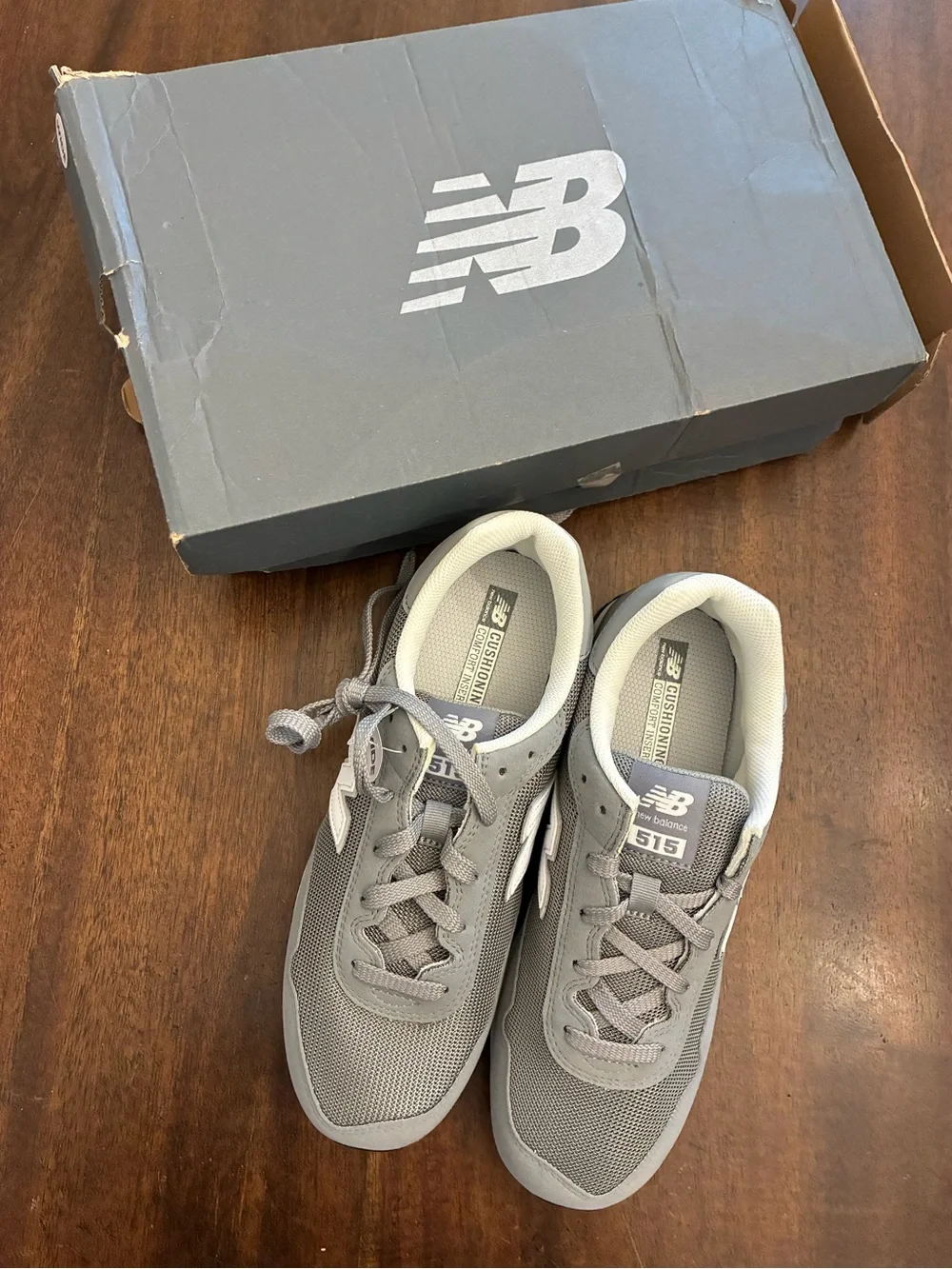 New Balance 515 Grey Sneakers Kids 5.5 Wide Shoes New NIB